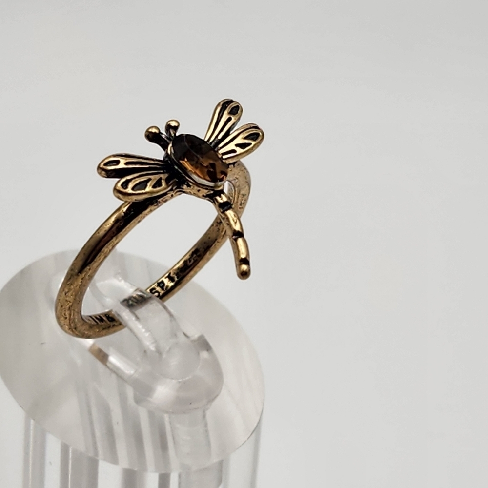 Brass Tone Dragonfly Ring (7) - Picture 3 of 8